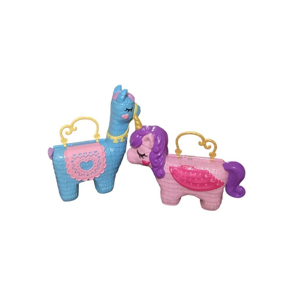 Set of 2 Polly Pocket 2-In-1 Travel Toy Playsets